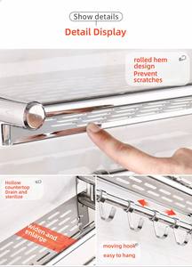 Acciaio inossidabile senza trapano <span class=keywords><strong>a</strong></span> parete vassoio Design porta asciugamani da bagno porta porta asciugamani da bagno - Product Image 5