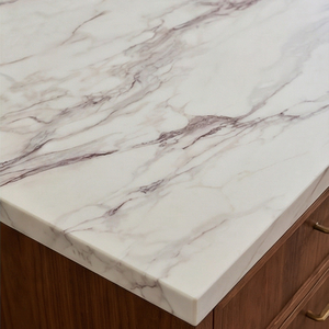 Losa de Cuarzo Artificial con Aspecto de Mármol Calacatta Viola, Tamaño Super Jumbo, para Mostrador de Recepción de Hotel, Superficie Comercial, OEM - Product Image 5