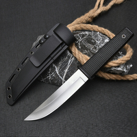 Couteau à lame fixe de style samouraï personnalisable avec support OEM pour le camping en plein air, la survie, la chasse, avec étui et manche en ABS
