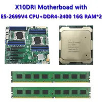 Carte mère X10DRI E-ATX LGA 2011, chipset Intel C612, TDP 145W, double processeur 2*E5-2699V4, 2x DDR4-2400 16 Go de mémoire RAM