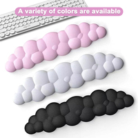 Support de clavier en forme de nuage mignon, tapis de bureau créatif pour filles, antidérapant, en silicone et mousse à mémoire de forme, doux et confortable, grande taille, pour le poignet