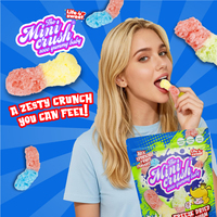 Vente directe d'usine, bonbons lyophilisés, collations, saveur de fruits acidulés, bonbons gélifiés lyophilisés croustillants