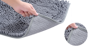 סיטונאי צבע מוצק אמבט מיקרופייבר ללא להחליק גומי מקלחת שטיחים מים רכים סופג צ 'ניל לשימוש ביתי - Product Image 5