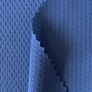 Tecido de malha do desempenho do ponto semi perfurado da malha 100% poliéster para roupas esportivas