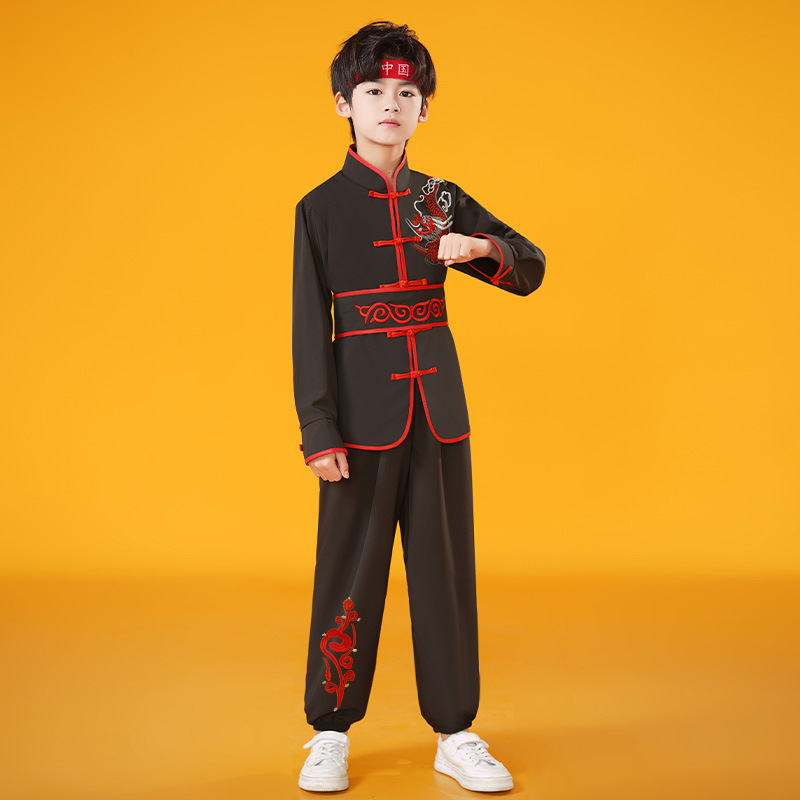 Camicia nera a maniche lunghe con spalline e cintura in vita