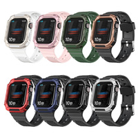 Boîtier de montre intelligente 42 mm avec bracelet serti de pierres et moissanite, et bracelet en cuir pour GShock Apple Series 10 iPhone