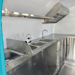 Полностью оборудованный открытый мобильный грузовик для еды, передвижная тележка для мороженого, кофе, кейтеринг, трейлер для мобильных услуг питания - Product Image 5
