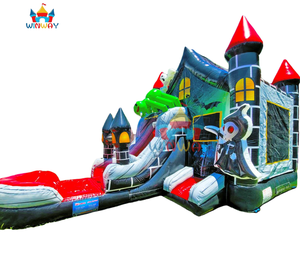 <b>Inflatable</b> <b>Bouncer</b> for Halloween Party Kids Bounce House with Slide <b>Inflatable</b> Jumping Bouncy House for Outdoor Party - Product Image 1