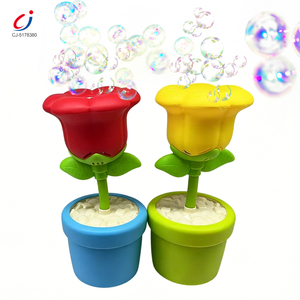 Macchina per <span class=keywords><strong>Bolle</strong></span> Elettronica Chengji per Bambini, Giocattolo Estivo da Esterno, Simulatore di Rosa Colorata, Macchina Elettrica per <span class=keywords><strong>Bolle</strong></span> a Forma di Fiore - Product Image 1