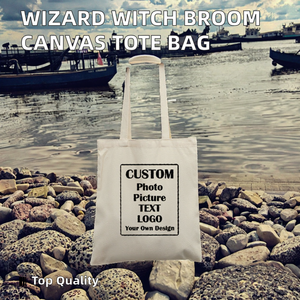 Bolsa de Mano de Lona de Algodón Negra Lisa Estilo Japonés de 8oz 12oz con Logotipo Personalizado - Marca COTTON FIELD, Bolsa Reutilizable para Compras y Viajes - Product Image 3