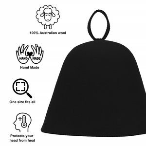 Semi-Hosted Service Three-Day Delivery Wool Sauna Bucket <b>Hat</b> Logo Can Choose - Product Image 3