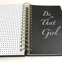 Cahier de notes d'entraînement à spirale A5 personnalisé pour femmes planificateur de remise en forme à reliure cousue avec fil pour la perte de poids avec boîte