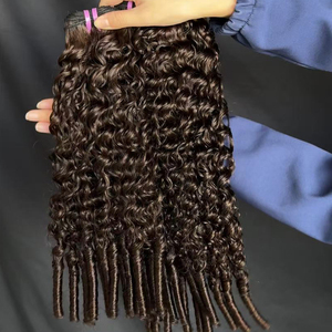 Extensions de cheveux bouclés vierges de l'Asie de l'Ouest, bruts, pouvant être décolorés en blond 613, tissage de cheveux humains super double drawn, soyeux et bouclés - Product Image 1