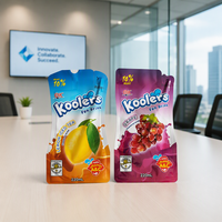 Sachets en plastique personnalisés pour boissons liquides avec paille, pour machine de remplissage de jus en aluminium, pochettes verticales à bec verseur