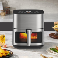 Friteuse à air électrique multifonction sans huile avec fenêtre visible pour la maison