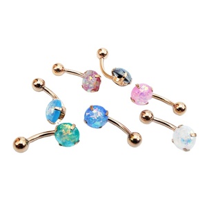 Anelli di pancia in <span class=keywords><strong>acciaio</strong></span> <span class=keywords><strong>chirurgico</strong></span> Opale Balls Body <span class=keywords><strong>Piercing</strong></span> <span class=keywords><strong>Anello</strong></span> della Pancia Dei Monili - Product Image 6