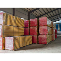 Viga de Madera Estándar H20 de 200x80mm para Construcción en Dubái, Viga en I Pintada de Amarillo para Encofrado de Hormigón con Tapas de Plástico