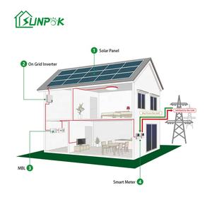 Sunpok Système de Panneaux Solaires Monocristallins 5000W-10KW Complet Photovoltaïque Autonome pour Maison Kit Énergie Domestique Technologie Verte - Product Image 2