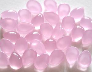 Lot de 5 cabochons en calcédoine rose en forme de poire 5x7mm pour la fabrication de bijoux, en promotion, Inde - Product Image 6