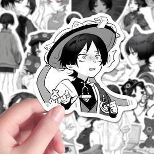 50 unids/lote juego negro blanco estilo pegatinas Wanderer Kabukimono Balladeer Hat Guy ordenador pegatina regalo - Product Image 2