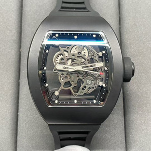 Reloj Mecánico Automático Esqueletizado Deportivo Casual de Fibra de Carbono Negro 3502 Clásico y Moderno para Hombre, Gran Venta - Product Image 1