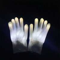 Gants LED Lumineux Promotionnels, Accessoire Magique Clignotant pour Doigts, Idéal pour Halloween, Noël, Accessoires de Danse, Fournitures de Fête Ambiance