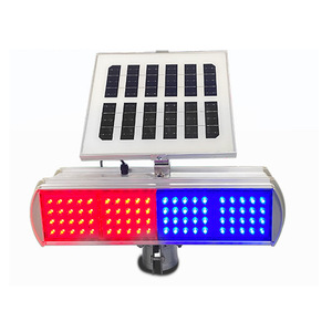 Feux de signalisation routière solaires LED HN9853 rouge et bleu en aluminium pour installation sur route - Product Image 3