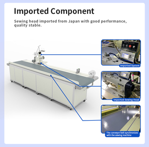 <b>China</b> Professional Supplier Automatic Curtain Pleating Machine Programmable Flat-<b>Bed</b> Chain Stitch Motor Core Components - Product Image 4