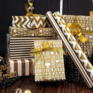 Papel de regalo diario revestido de 80g al por mayor 43cm * 3M papel de regalo personalizado para embalaje - Product Image 3