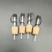 Verseur rapide en acier inoxydable avec liège en métal personnalisé Whisky Shot Bière Alcool Bouchon de bouteille de liqueur avec couvercle en plastique pour aérateur de vin