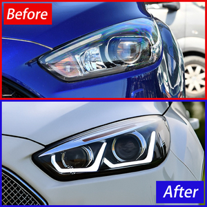 Assemblage de phares automatiques LED de haute qualité pour Ford <span class=keywords><strong>Focus</strong></span> 2015-2018 100W haute DRL 2 lentille de projecteur accessoire de lampes avant de voiture - Product Image 3