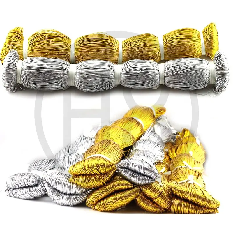 Packaging custom rope 1mm metallic gold silver elastic cord string