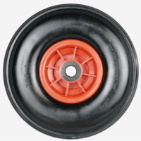 Pneus en mousse PU de haute qualité de 10 pouces 3.00-4 roues plates en plastique rouge 260x80mm roues de remplacement de brouette