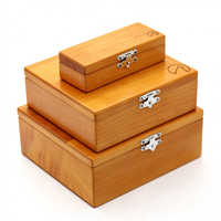 Coffret Cadeau de Luxe en Bois Personnalisé avec Logo, Boîte de Rangement en Bois Naturel avec Charnière et Fermoir Métallique pour Bijoux et Montres