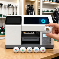 Imprimante UV de bureau pour balles de golf, machine d'impression UV pour clubs de golf, encre UV écologique CMYKW, imprimante jet d'encre avec application H5
