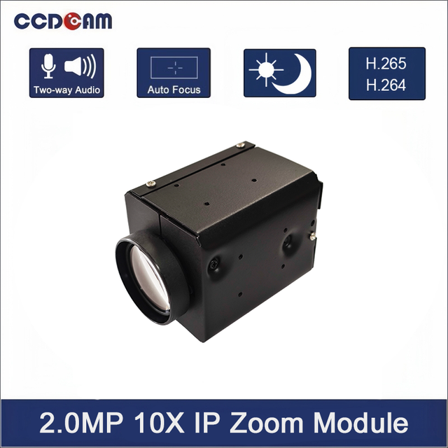 2MP 30FPS Motion Detection Night Vision 10X Optical Zoom IMX307 CMOS PTZ Camera
