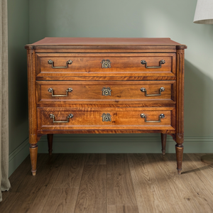 Antique Français Européen Luxe Commode Coffre Tiroir Rangement Ensemble de Chambre à Coucher Sculpté à la Main en Noyer Massif et Acajou Hôtel Appartement Utilisation - Product Image 3