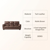 Ensemble de canapés d'appoint de loisirs, en similicuir, 1/2/3 places, pour salon et mobilier de bureau