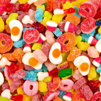 Fabricants chinois de confiseries OEM, vente en gros de bonbons gélifiés fruités en vrac, saveur sucrée, bouteille de 1 kg, halal