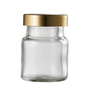 Pot en verre nid d'oiseau personnalisable de 70ml 75ml 82ml 90ml 100ml avec anneau de traction pour le stockage et l'emballage des aliments