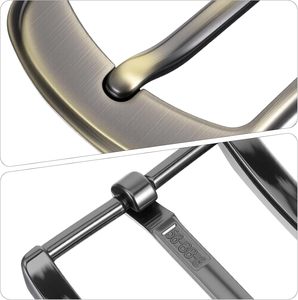 Hebilla de cinturón para hombre, hebilla de cinturón de metal, hebilla cuadrada de una sola punta, hebillas de cinturón para hombre y mujer, hebillas de repuesto plateadas - Product Image 4