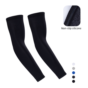Manchons de bras sécurisés de haute qualité en nylon uni avec logo personnalisé, protection solaire extérieure, rafraîchissants - Product Image 2