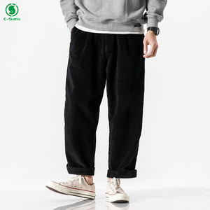 Automne pantalons pour hommes Original rétro velours <span class=keywords><strong>côtelé</strong></span> vêtements amples avec basique Cargo pantalons décontractés hommes - Product Image 3