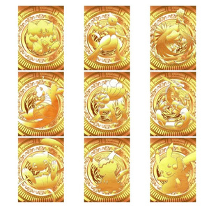 MS Vente en gros Anime Creative Pokemond Carte en métal gaufré Produit Pikachu Mascotte Nouvel An lunaire Carte de collection Cadeaux Boîtes aveugles - Product Image 5
