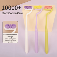 Brosse à dents ultra-douce à plus de 10 000 poils, courbe en S, pour le soin des gencives et l'élimination des taches, tête antibactérienne à séchage rapide