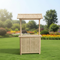 Pavillon en bambou et bois pour zones scéniques extérieures, stands de parc, décoration rurale de ferme, comptoirs de bar en bambou de style chinois