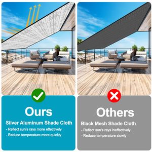 Direct verkoop HDPE rechthoekig geweven aluminiumkleurig landbouw schaduwnet voor planten kas schaduwnet UV-gestabiliseerd - Product Image 6