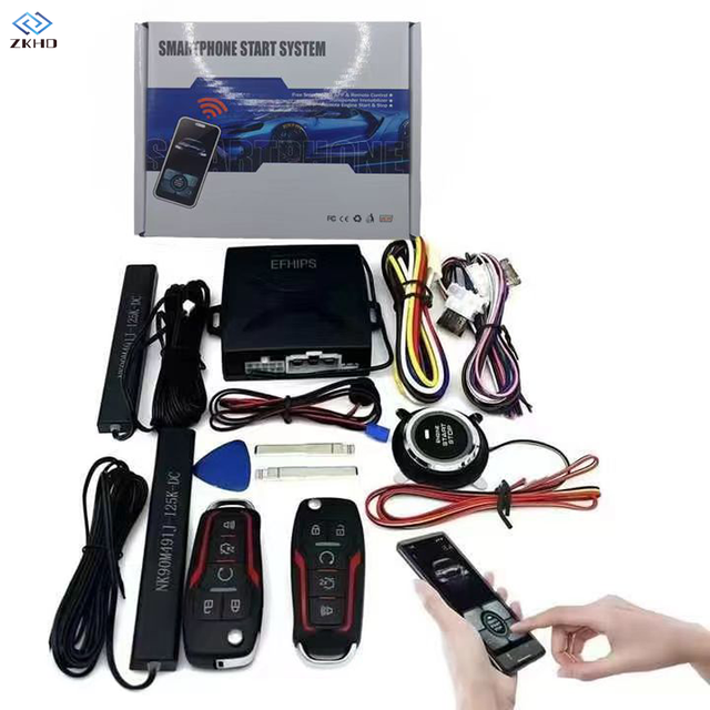 New Product Hot Sales12V Five Buttons Car Remote Control Starts Preheating and Cooling Car One Key Start PKE Anti-theft Alarm