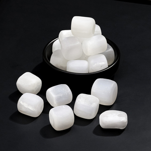 Оптовые натуральные целебные кристаллы: белый гипс, селенит, полированные круглые камни, драгоценные камни для фэншуй и домашнего декора - Product Image 6