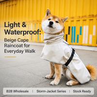 Impermeable para Perros con Capucha, Ligero, Transpirable y de Secado Rápido para Labrador, Golden Retriever, Corgi, Perros Medianos y Grandes